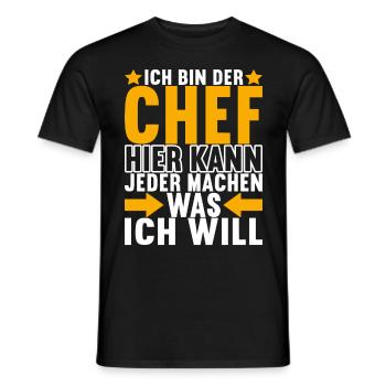 Abteilungsleiter Chef - Männer T-Shirt - Schwarz - Vorne - AI Model Male 178 light (178cm)