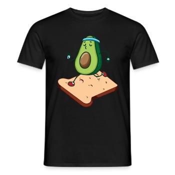 Avocado Toast - Männer T-Shirt - Schwarz - Vorne - AI Model Male 178 light (178cm)