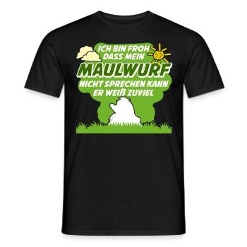 Maulwurf Mole Maulwürfe Maulwurfshügel - Männer T-Shirt - Schwarz - Vorne - AI Model Male 178 light (178cm)