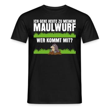 Maulwurf Witz Maulwürfe Maulwurfshügel - Männer T-Shirt - Schwarz - Vorne - AI Model Male 178 light (178cm)