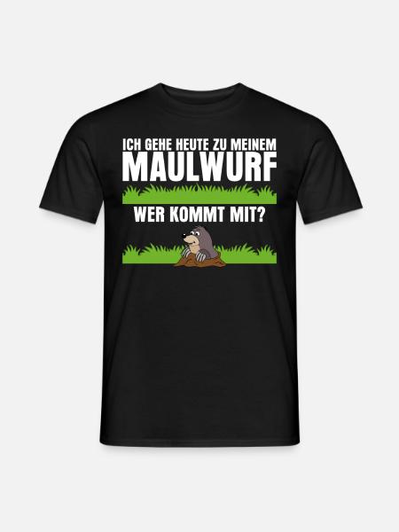 Maulwurf Witz Maulwürfe Maulwurfshügel - Männer T-Shirt - Schwarz
