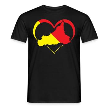 Sizilien Insel Italien Herz Sicilia - Männer T-Shirt - Schwarz - Vorne - AI Model Male 178 light (178cm)