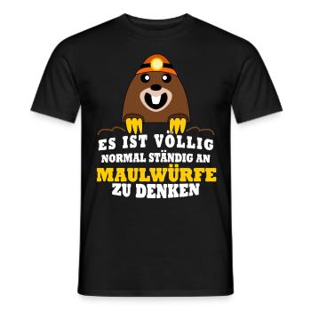 Maulwurf Witz Mole Maulwürfe - Männer T-Shirt - Schwarz - Vorne - AI Model Male 178 light (178cm)
