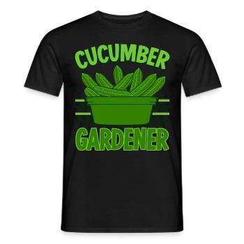 Gurke Gärtner Gemüse Saure Gurken - Männer T-Shirt - Schwarz - Vorne - AI Model Male 178 light (178cm)