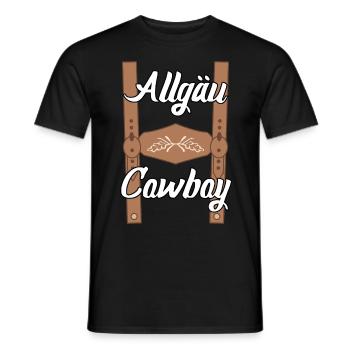 Alpes de l’Allgäu Randonnée Escalade Allgäuer - T-shirt homme - noir - Devant - AI Model Male 178 light (178cm)