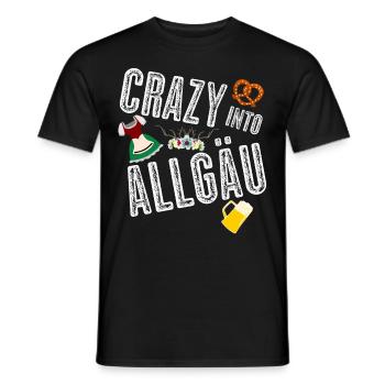 Allgäu Holiday Dirndl Beer Alps Allgäuer - Men's T-Shirt - black - Front - AI Model Male 178 light (178cm)