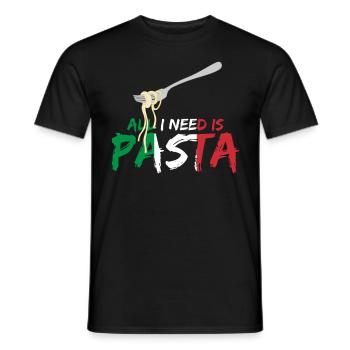 Italy Pasta Corsica Sicily Sardinia - Men's T-Shirt - black - Front - AI Model Male 178 light (178cm)