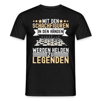 Schach Schachspieler - Männer T-Shirt - Schwarz - Vorne - AI Model Male 178 light (178cm)