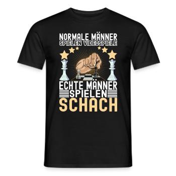 Schach Schachspieler - Männer T-Shirt - Schwarz - Vorne - AI Model Male 178 light (178cm)