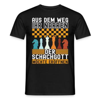 Schach Schachspieler - Männer T-Shirt - Schwarz - Vorne - AI Model Male 178 light (178cm)