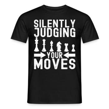 Schach Schachspieler - Männer T-Shirt - Schwarz - Vorne - AI Model Male 178 light (178cm)