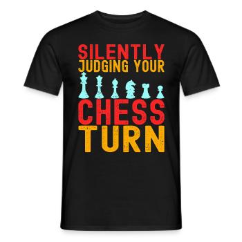 Schach Schachspieler - Männer T-Shirt - Schwarz - Vorne - AI Model Male 178 light (178cm)