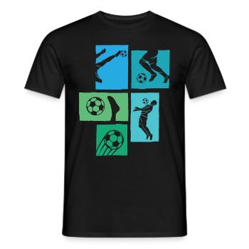 Football, Club d’équipe sportive, Équipe - T-shirt homme - noir - Devant - AI Model Male 178 light (178cm)