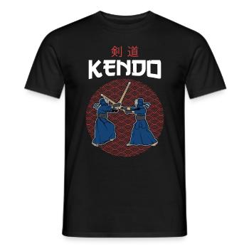 Kendo Meister Aikido Kenjutsu Bambus Schwerter - Männer T-Shirt - Schwarz - Vorne - AI Model Male 178 light (178cm)