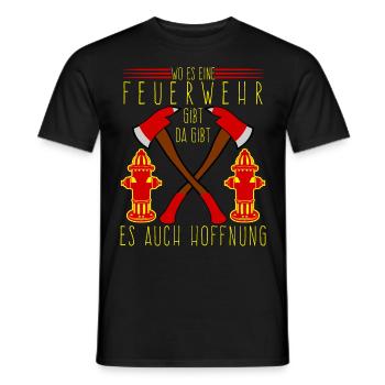 Jugendfeuerwehr Spruch Feuerwehr - Männer T-Shirt - Schwarz - Vorne - AI Model Male 178 light (178cm)