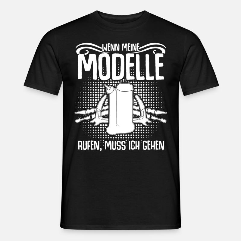 Modellbau Kleber Modellbauer - Männer T-Shirt - Schwarz