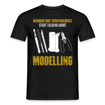 Modellbau Tabletop lustig Modellbauer - Männer T-Shirt - Schwarz - Vorne - AI Model Male 178 light (178cm)