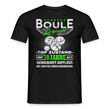 Boule - Boulespieler 70 Jahre - Männer T-Shirt - Schwarz - Vorne - AI Model Male 178 light (178cm)
