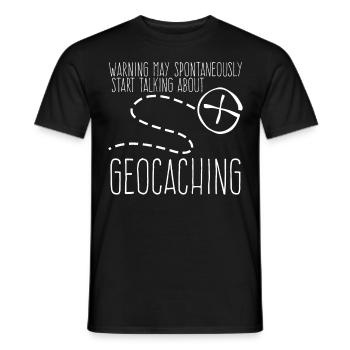 Géocacher Chasse au trésor Geocache - T-shirt homme - noir - Devant - AI Model Male 178 light (178cm)