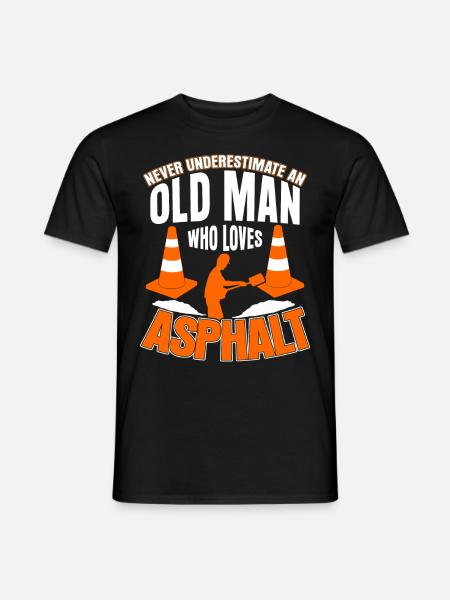 Straßenbau Straßenwärter Straßenbauer - Männer T-Shirt - Schwarz
