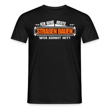 Straßenwärter Straßen bauen Straßenbau - Männer T-Shirt - Schwarz - Vorne - AI Model Male 178 light (178cm)