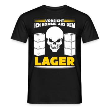 Lagerist Lager Logistiker Lagerarbeiter - Männer T-Shirt - Schwarz - Vorne - AI Model Male 178 light (178cm)