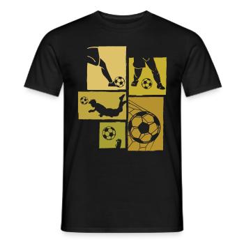 Football, Club d’équipe sportive, Équipe - T-shirt homme - noir - Devant - AI Model Male 178 light (178cm)