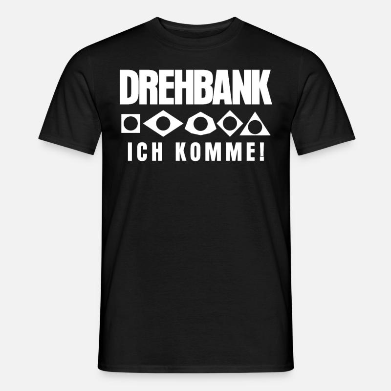 Zerspaner Zerspanungsmechaniker Dreher - Männer T-Shirt - Schwarz