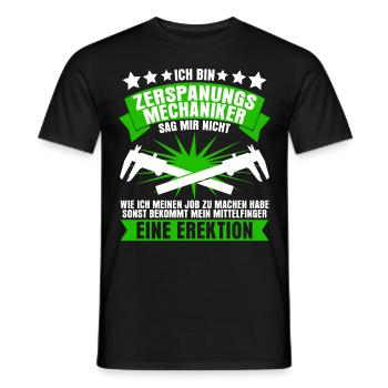 Zerspaner Witz Zerspanungsmechaniker - Männer T-Shirt - Schwarz - Vorne - AI Model Male 178 light (178cm)