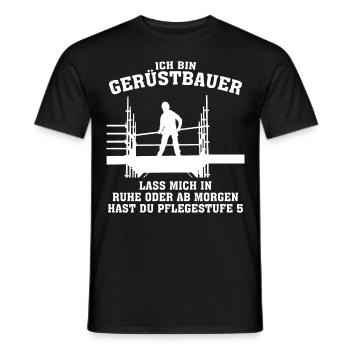 Gerüstbauer Gerüst Witz Gerüstbau - Männer T-Shirt - Schwarz - Vorne - AI Model Male 178 light (178cm)