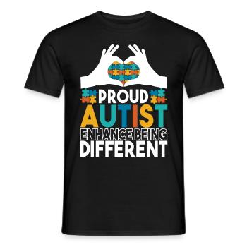 Autistic Autism Autistic - Men's T-Shirt - black - Front - AI Model Male 178 light (178cm)