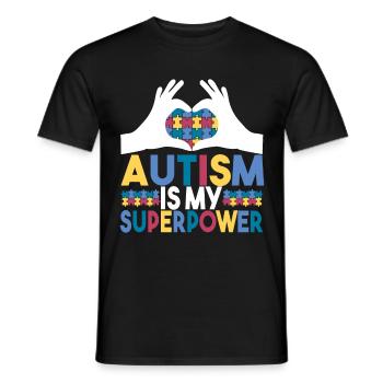 Autistic Autism Autistic - Men's T-Shirt - black - Front - AI Model Male 178 light (178cm)