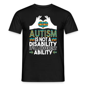 Autistic Autism Autistic - Men's T-Shirt - black - Front - AI Model Male 178 light (178cm)