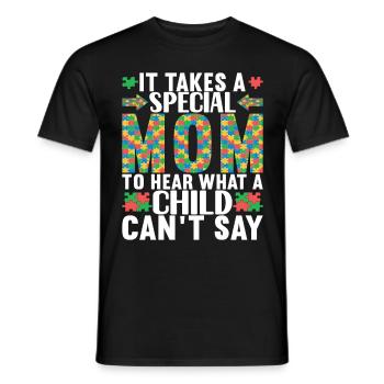 Autistic Autism Mother Autistic - Men's T-Shirt - black - Front - AI Model Male 178 light (178cm)