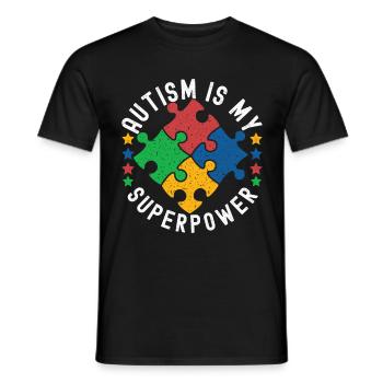 Autistic Autism Autistic - Men's T-Shirt - black - Front - AI Model Male 178 light (178cm)