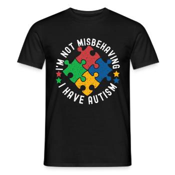 Autistic Autism Autistic - Men's T-Shirt - black - Front - AI Model Male 178 light (178cm)