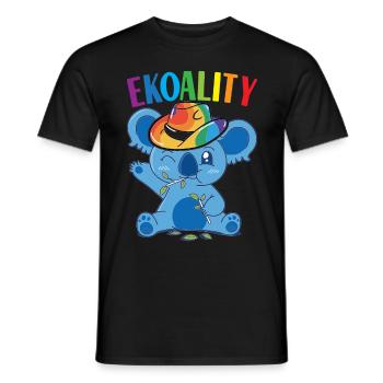 Fierté gaie LGBTQ - T-shirt homme - noir - Devant - AI Model Male 178 light (178cm)