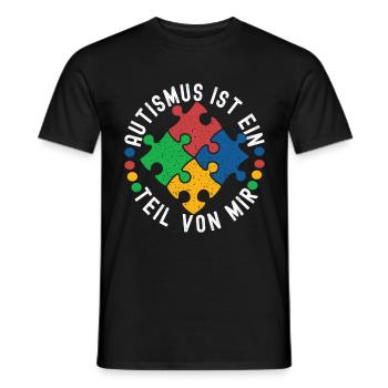 Autisme autistique Autiste - T-shirt homme - noir - Devant - AI Model Male 178 light (178cm)