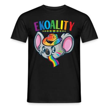 Fierté gaie LGBTQ - T-shirt homme - noir - Devant - AI Model Male 178 light (178cm)