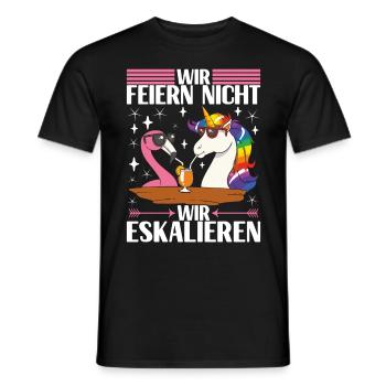 Saufen Party Alkohol Wein - Männer T-Shirt - Schwarz - Vorne - AI Model Male 178 light (178cm)