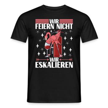 Saufen Party Alkohol Wein - Männer T-Shirt - Schwarz - Vorne - AI Model Male 178 light (178cm)