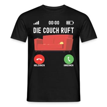 Faulheit Faulenzer Langschäfer Couch - Männer T-Shirt - Schwarz - Vorne - AI Model Male 178 light (178cm)