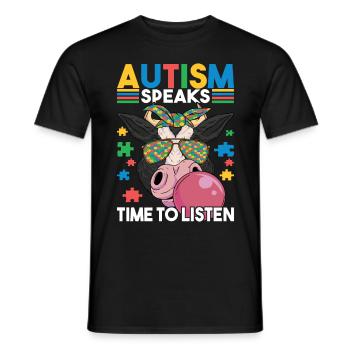 Autistic Autism Autistic - Men's T-Shirt - black - Front - AI Model Male 178 light (178cm)