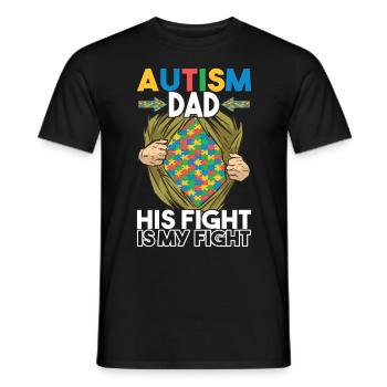 Autisme autistique Père Autiste - T-shirt homme - noir - Devant - AI Model Male 178 light (178cm)