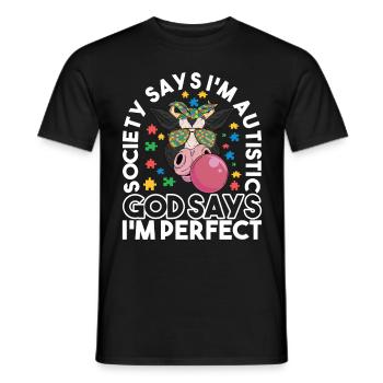 Autistic Autism Autistic - Men's T-Shirt - black - Front - AI Model Male 178 light (178cm)