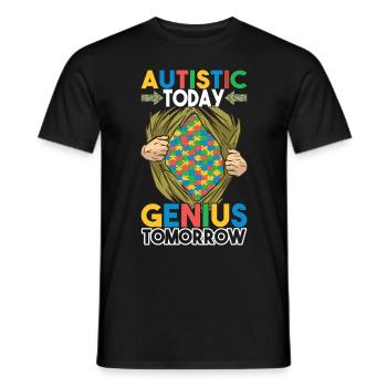 Autistic Autism Autistic - Men's T-Shirt - black - Front - AI Model Male 178 light (178cm)
