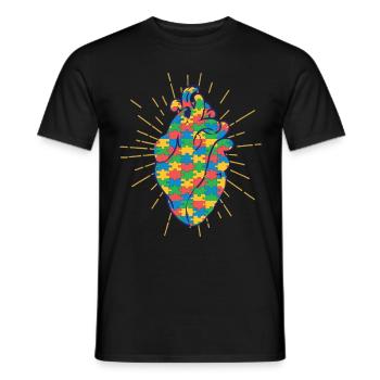 Autistic Autism Autistic - Men's T-Shirt - black - Front - AI Model Male 178 light (178cm)