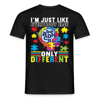 Autistic Autism Autistic - Men's T-Shirt - black - Front - AI Model Male 178 light (178cm)