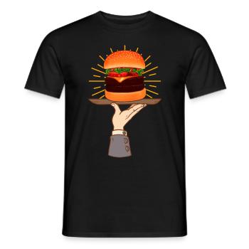 Hamburgers de restauration rapide - T-shirt homme - noir - Devant - AI Model Male 178 light (178cm)