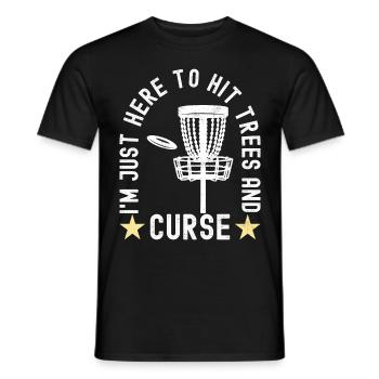 Disc Golf Disc Golfer - Men's T-Shirt - black - Front - AI Model Male 178 light (178cm)